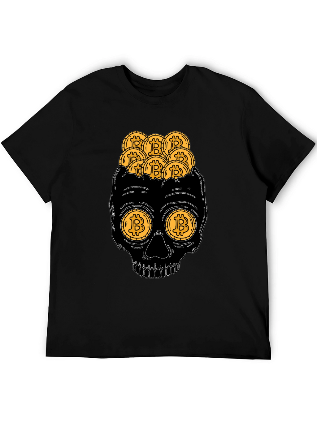 Bitcoin Skull T-Shirt Crypto Currency Tee
