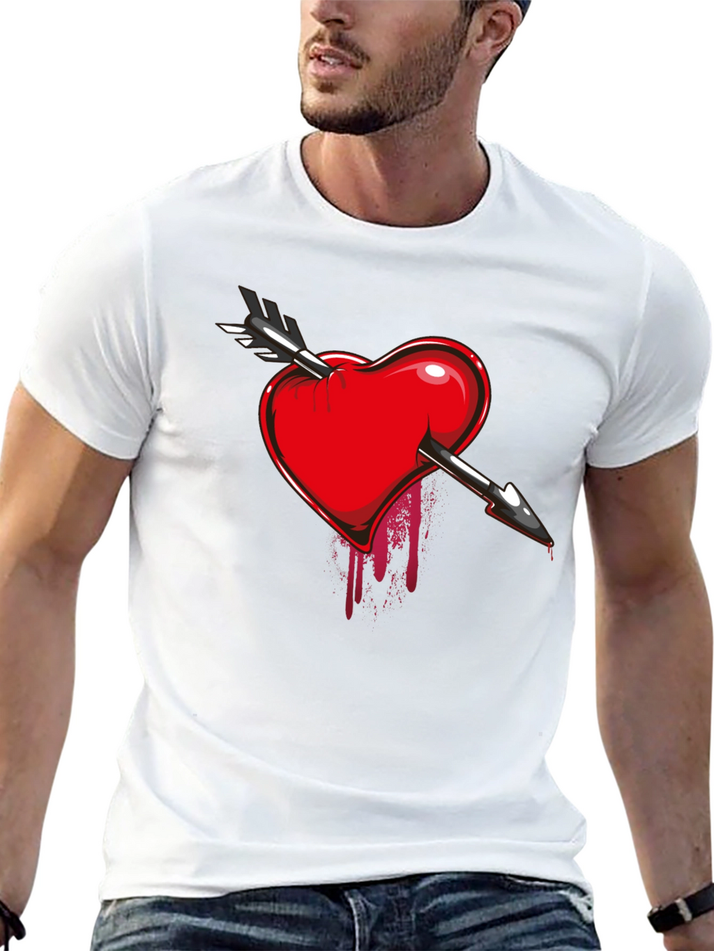 Bleeding Heart Arrow T-Shirt - Dark Valentines