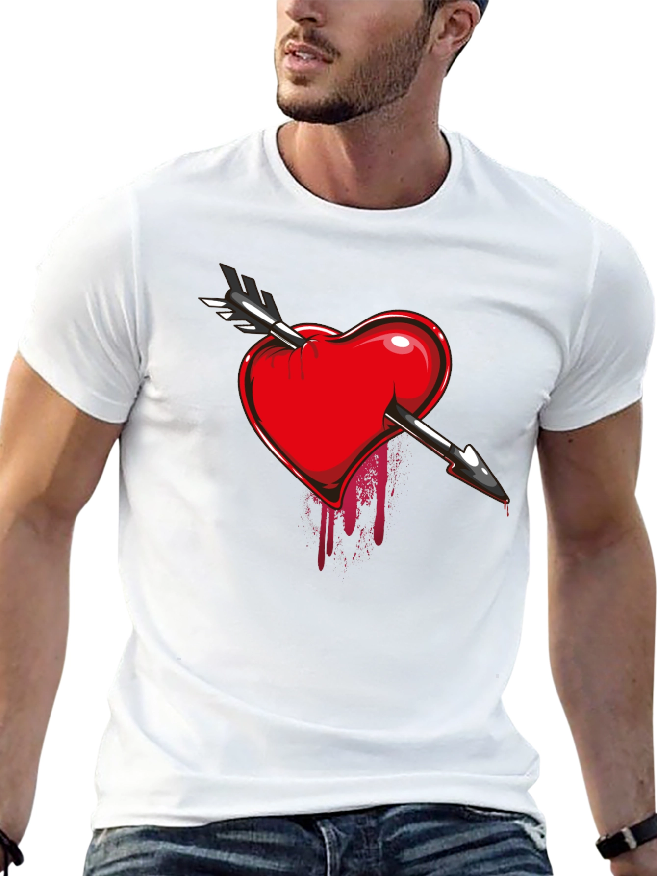 Bleeding Heart Arrow T-Shirt - Dark Valentines