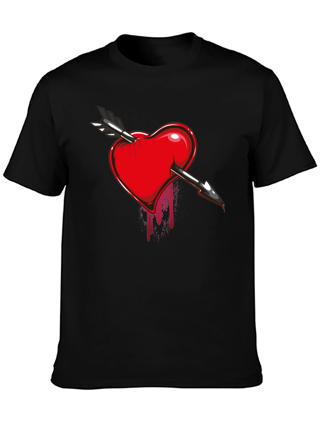 Bleeding Heart Arrow T-Shirt - Dark Valentines