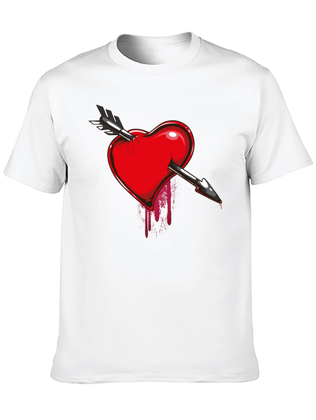 Bleeding Heart Arrow T-Shirt - Dark Valentines