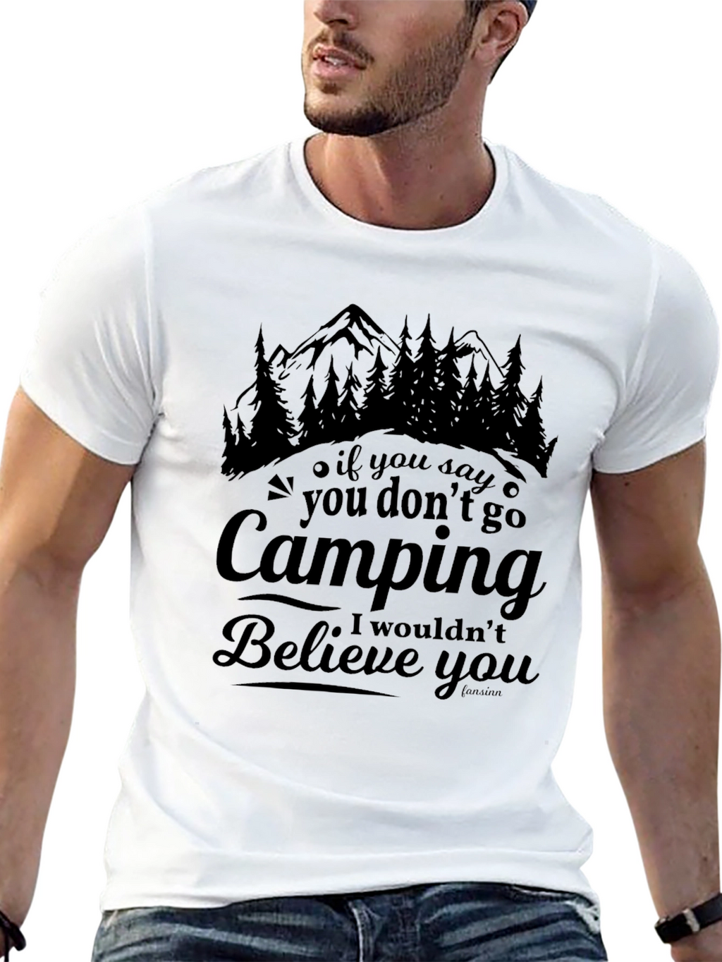 Camping Quote T-Shirt - Black