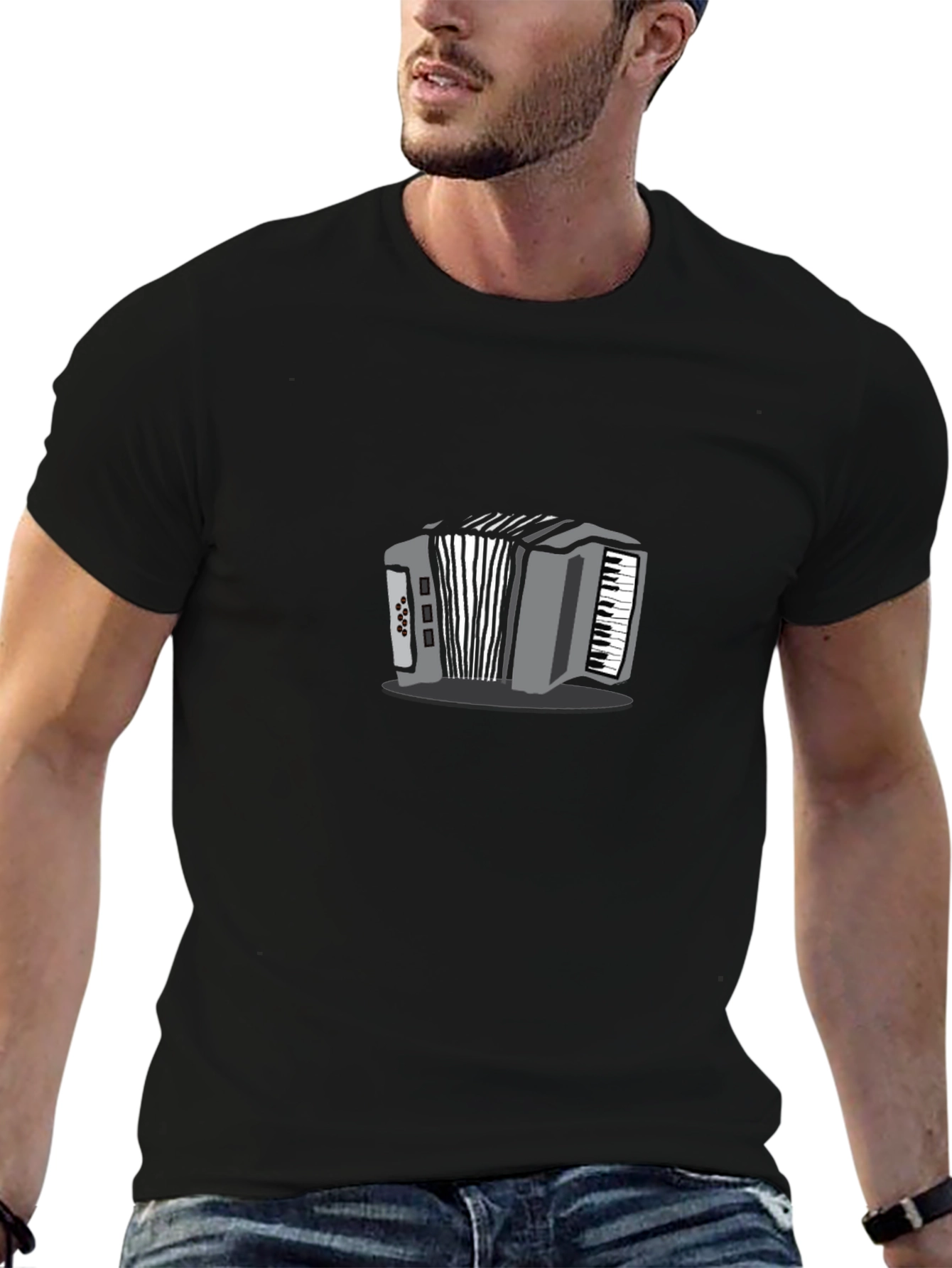 Accordion Graphic Tee - Musical Instrument T-Shirt