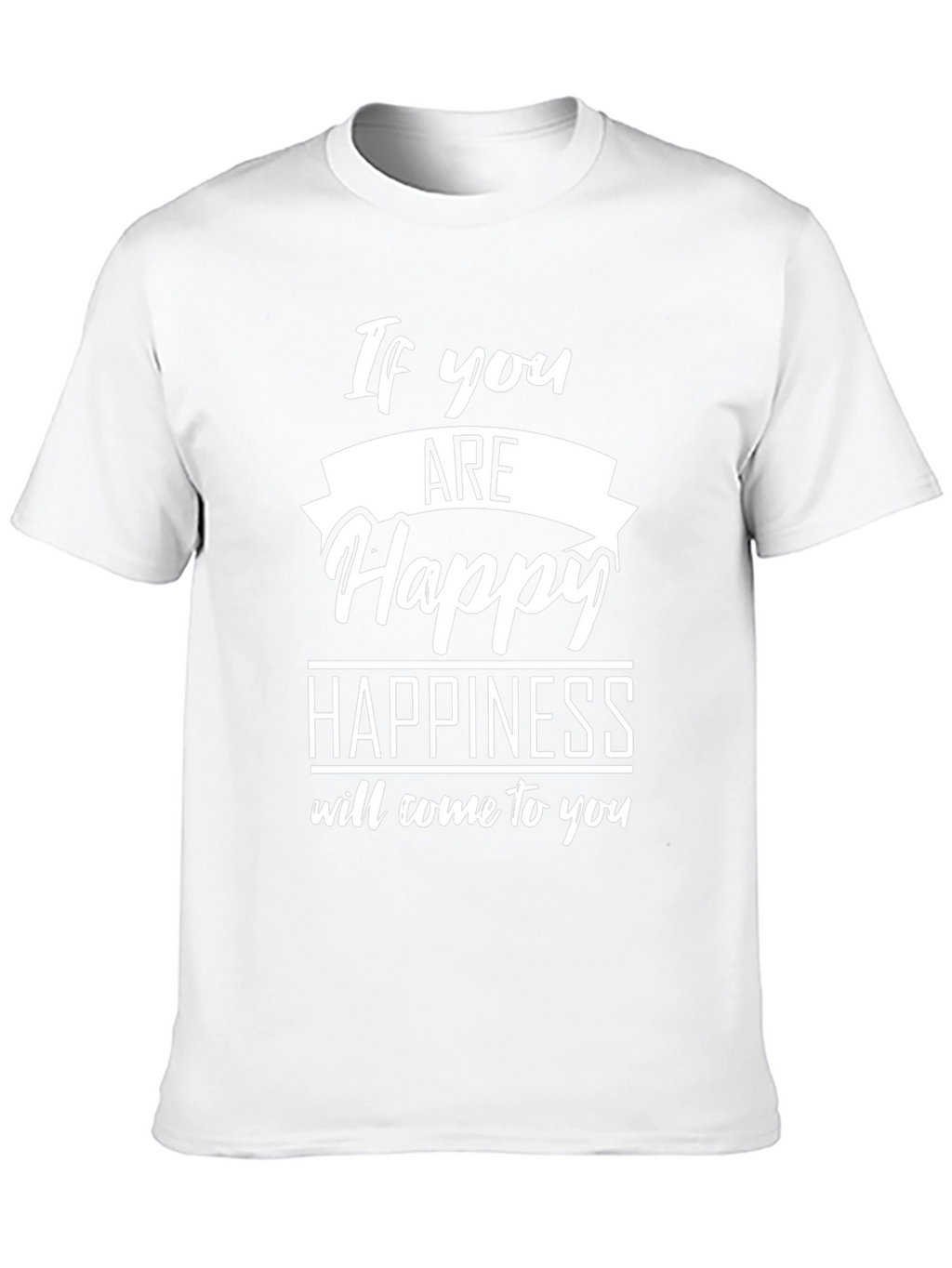 Happy Graphic Black T-Shirt - Inspirational Tee