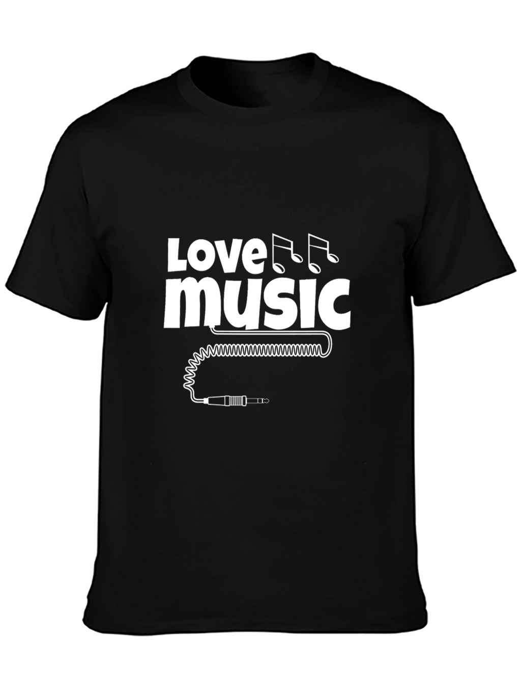 Love Music Black Graphic Tee