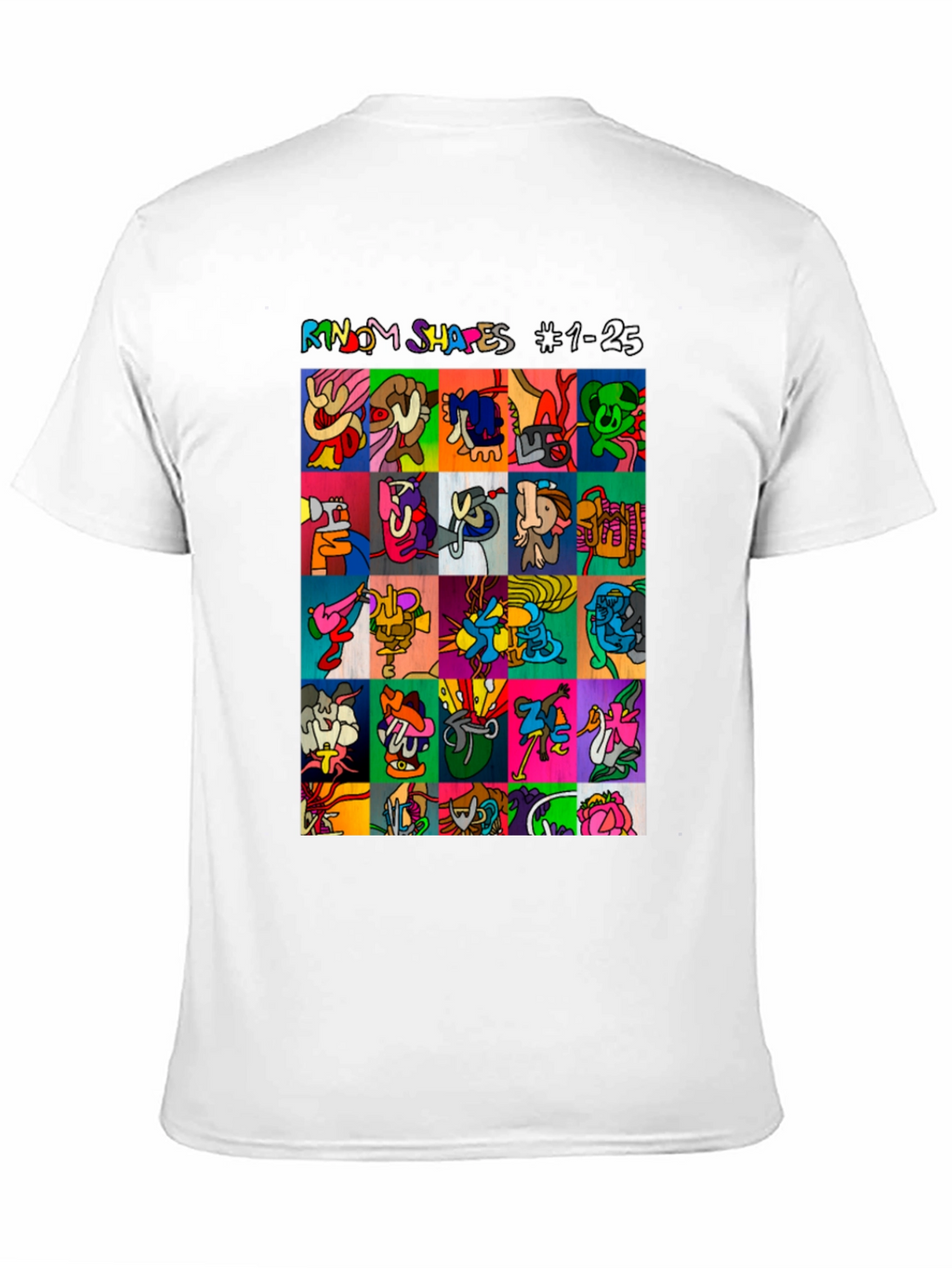 Abstract Art T-Shirt: Random Shapes Graphic Tee