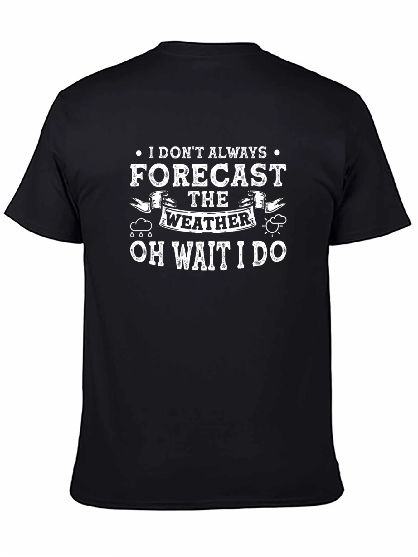 Funny Weather Forecaster Black T-Shirt
