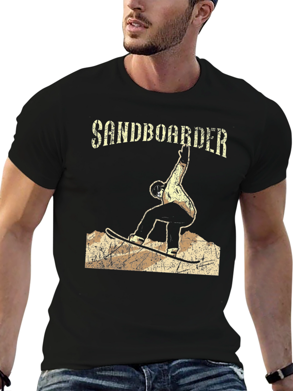 Sandboarder Graphic T-Shirt - Black