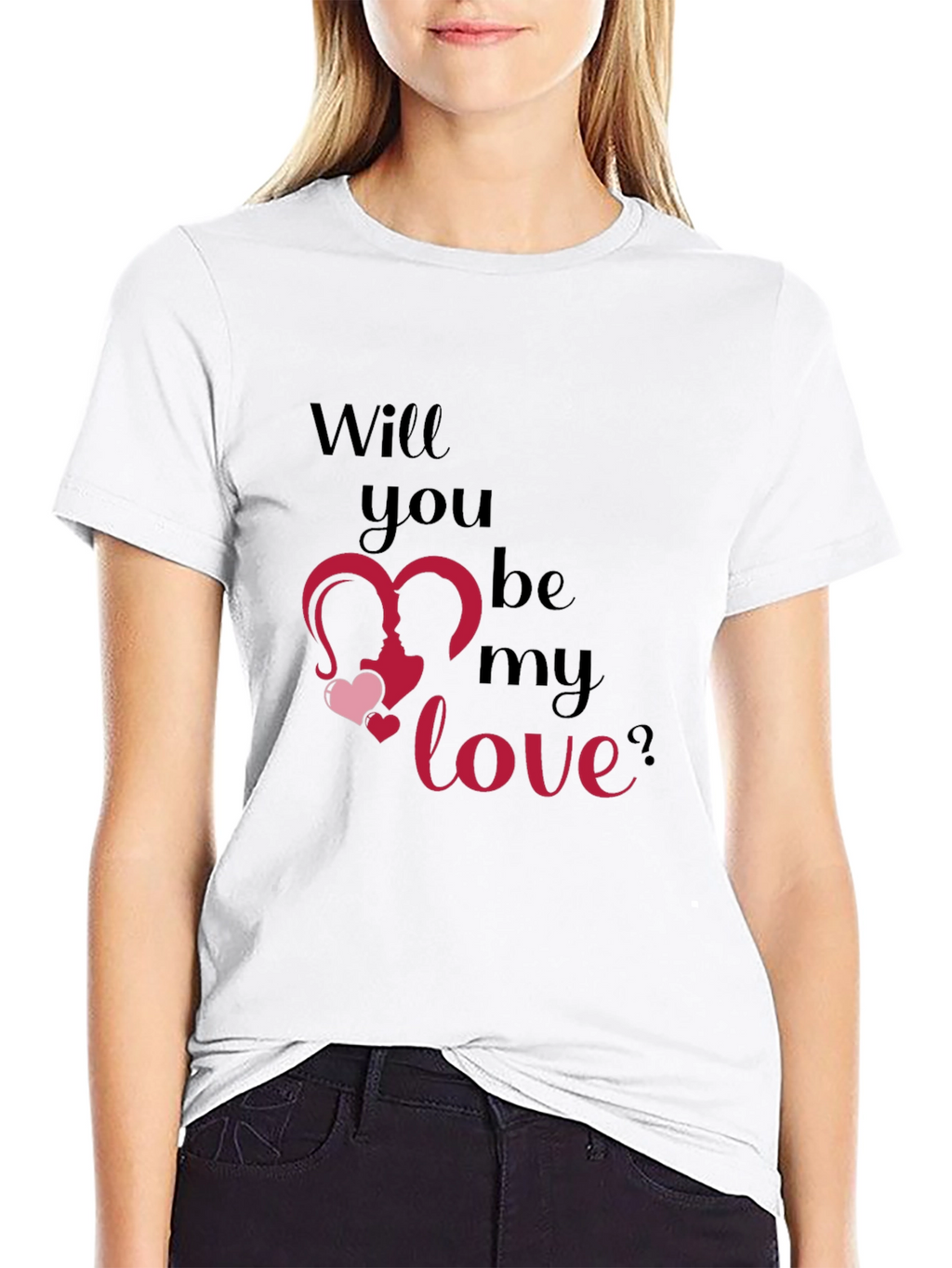 Romantic Will You Be My Love Graphic T-Shirt