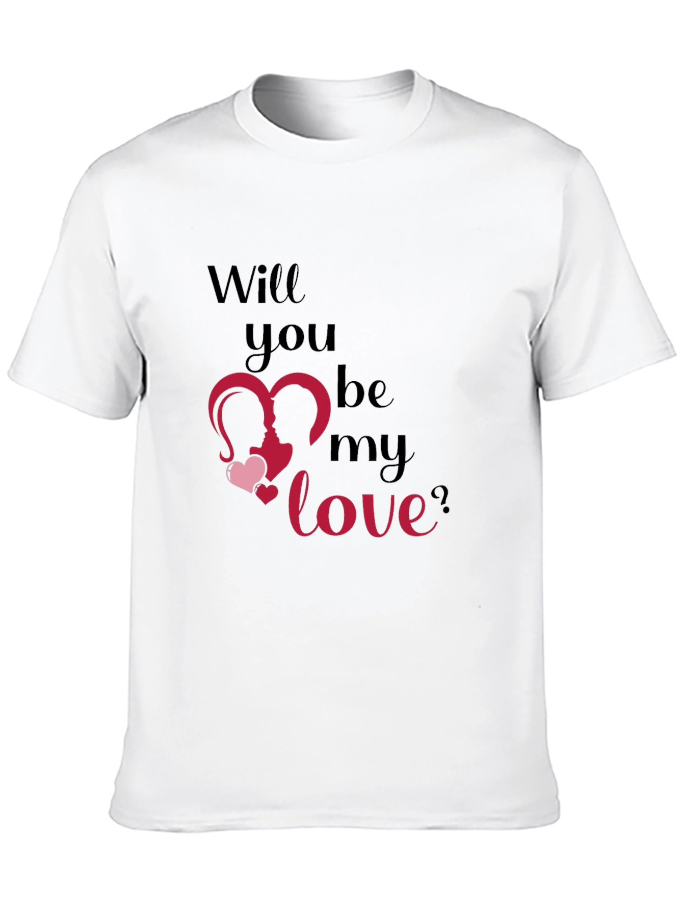 Romantic Will You Be My Love Graphic T-Shirt