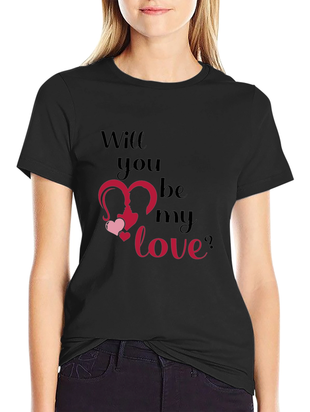 Romantic Will You Be My Love Graphic T-Shirt