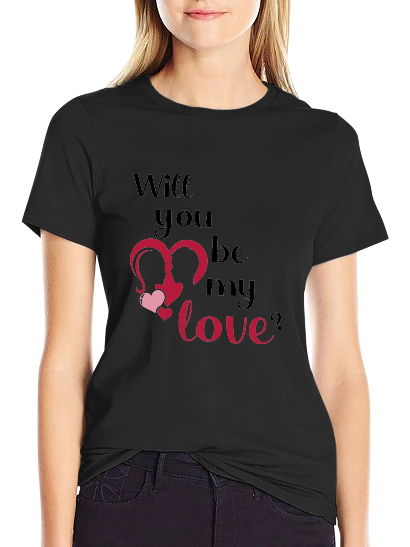 Romantic Will You Be My Love Graphic T-Shirt