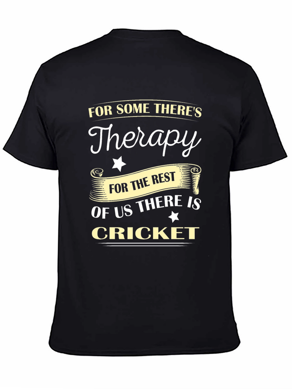 Cricket Therapy T-Shirt - Soft Cotton Black Tee