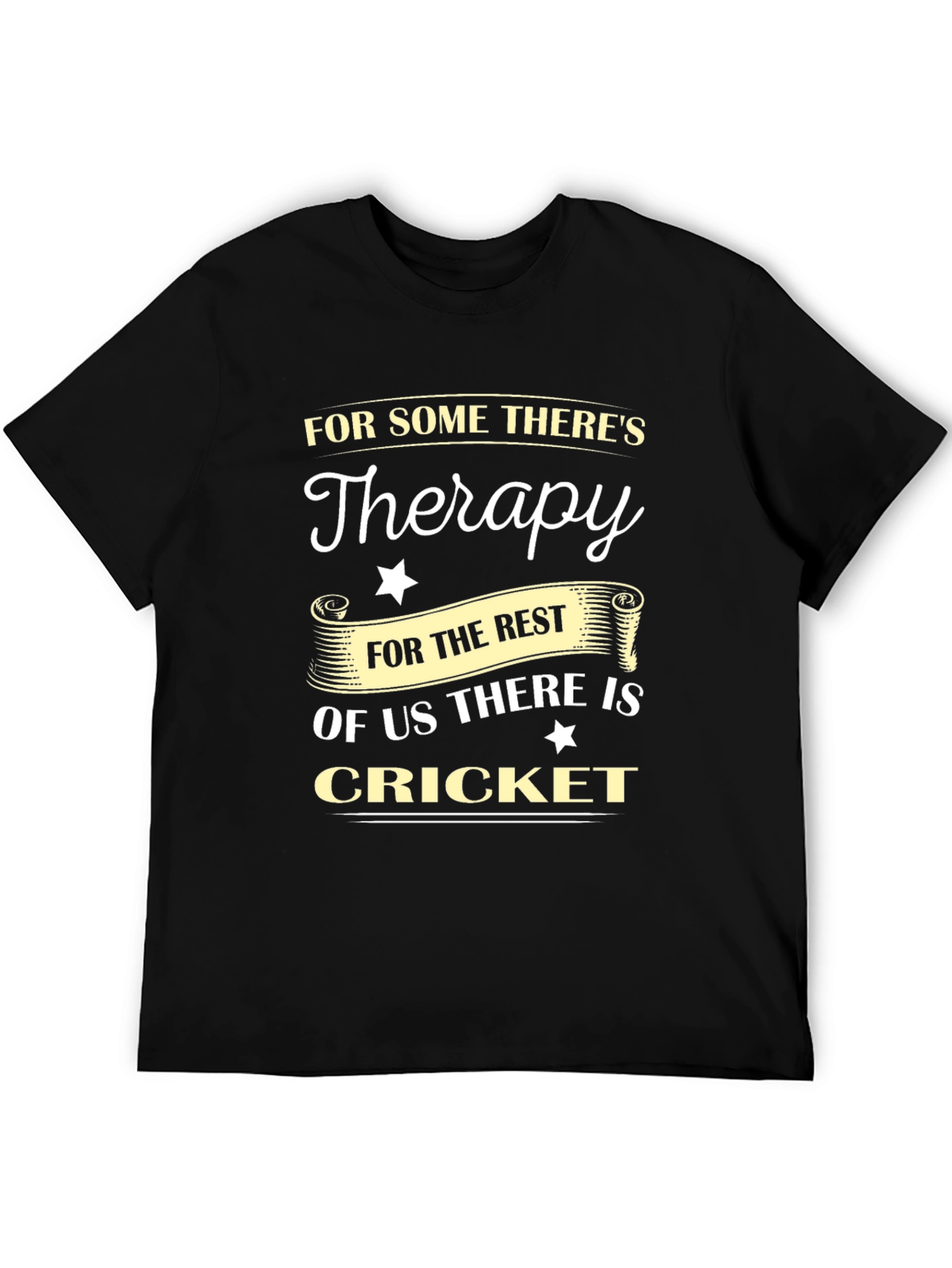 Cricket Therapy T-Shirt - Soft Cotton Black Tee