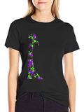 Starry Witch Graphic Tee - Black Cotton Comfort