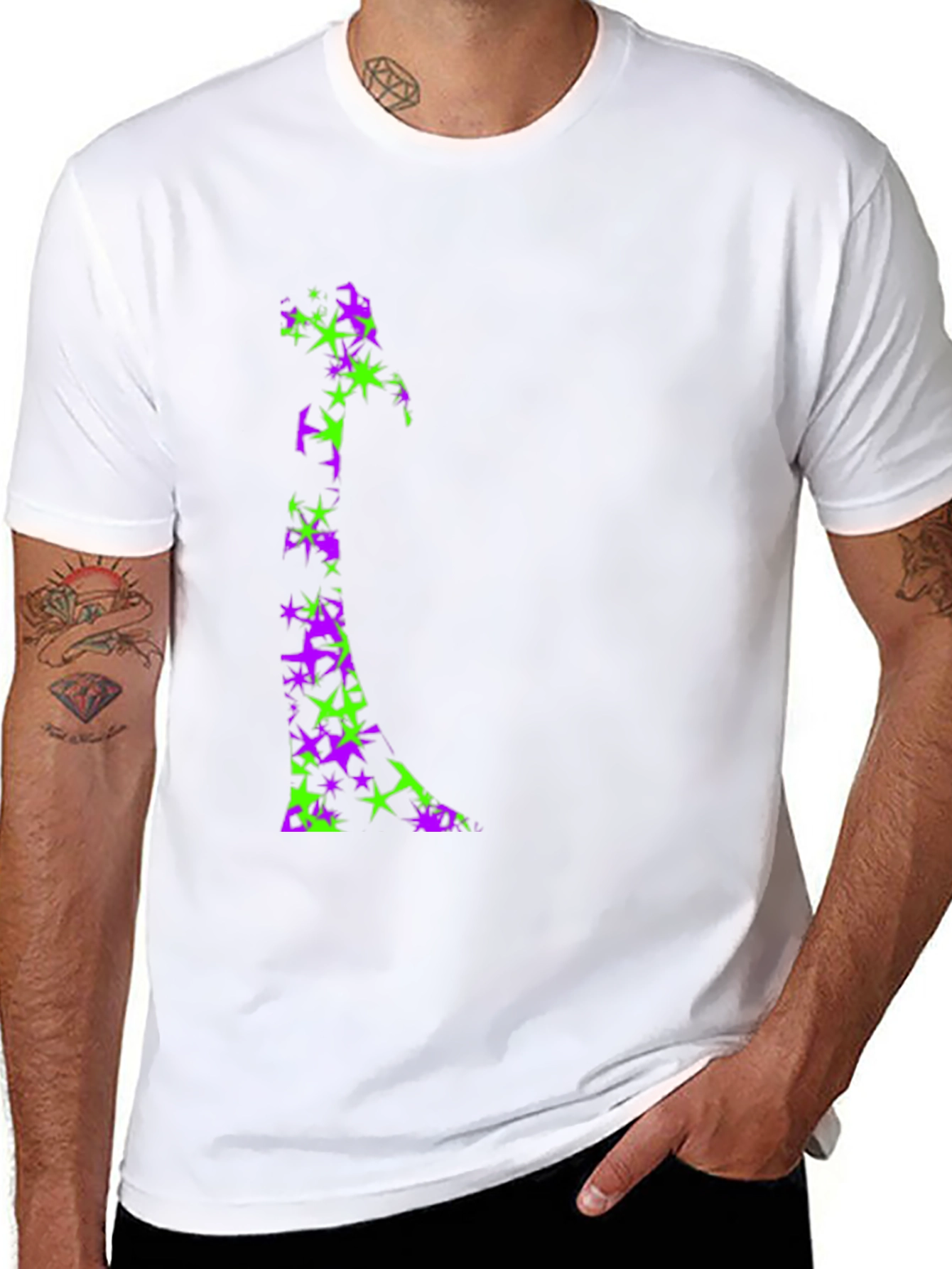 Starry Witch Graphic Tee - Black Cotton Comfort