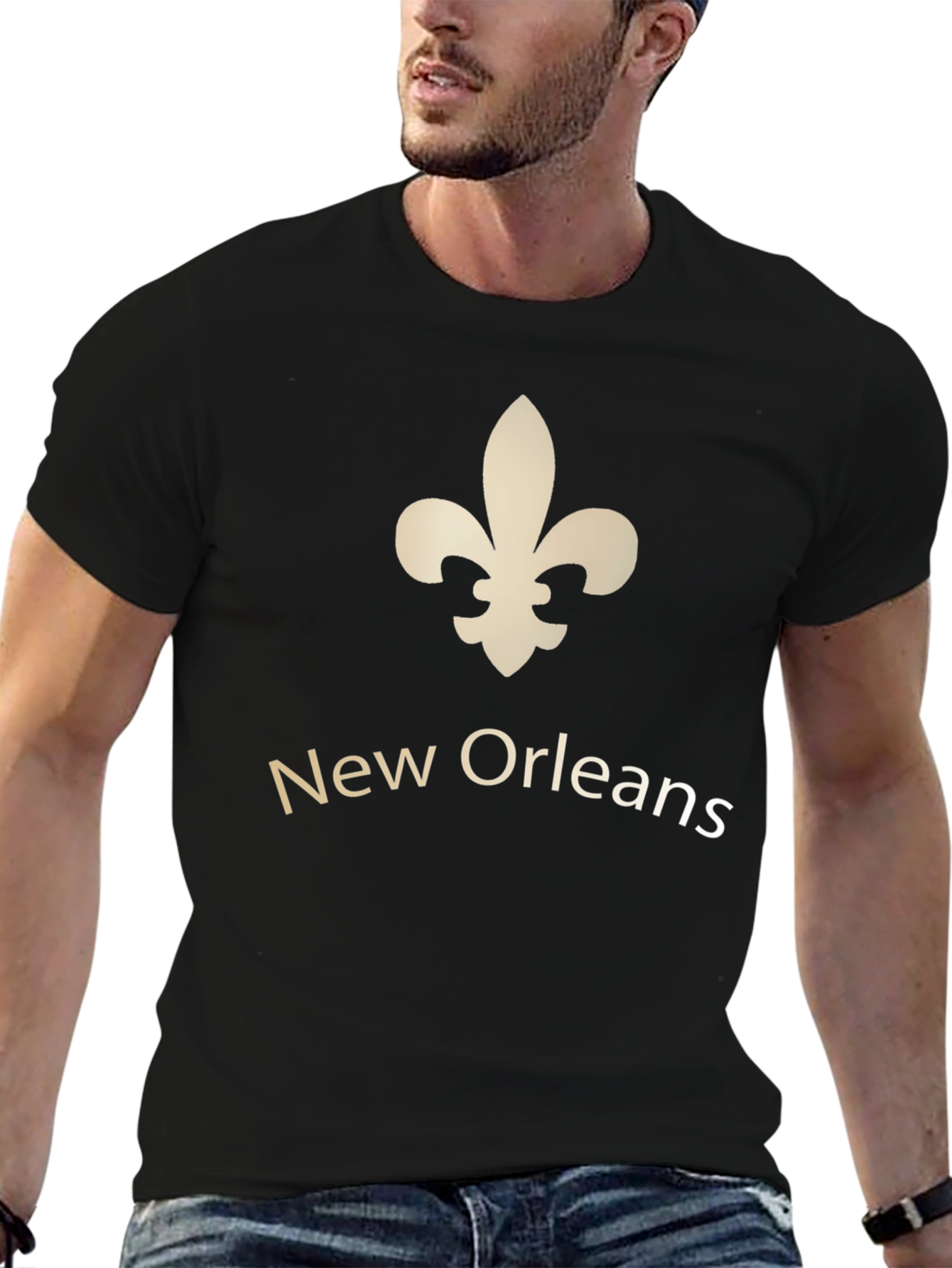 New Orleans Fleur-de-lis Black T-Shirt