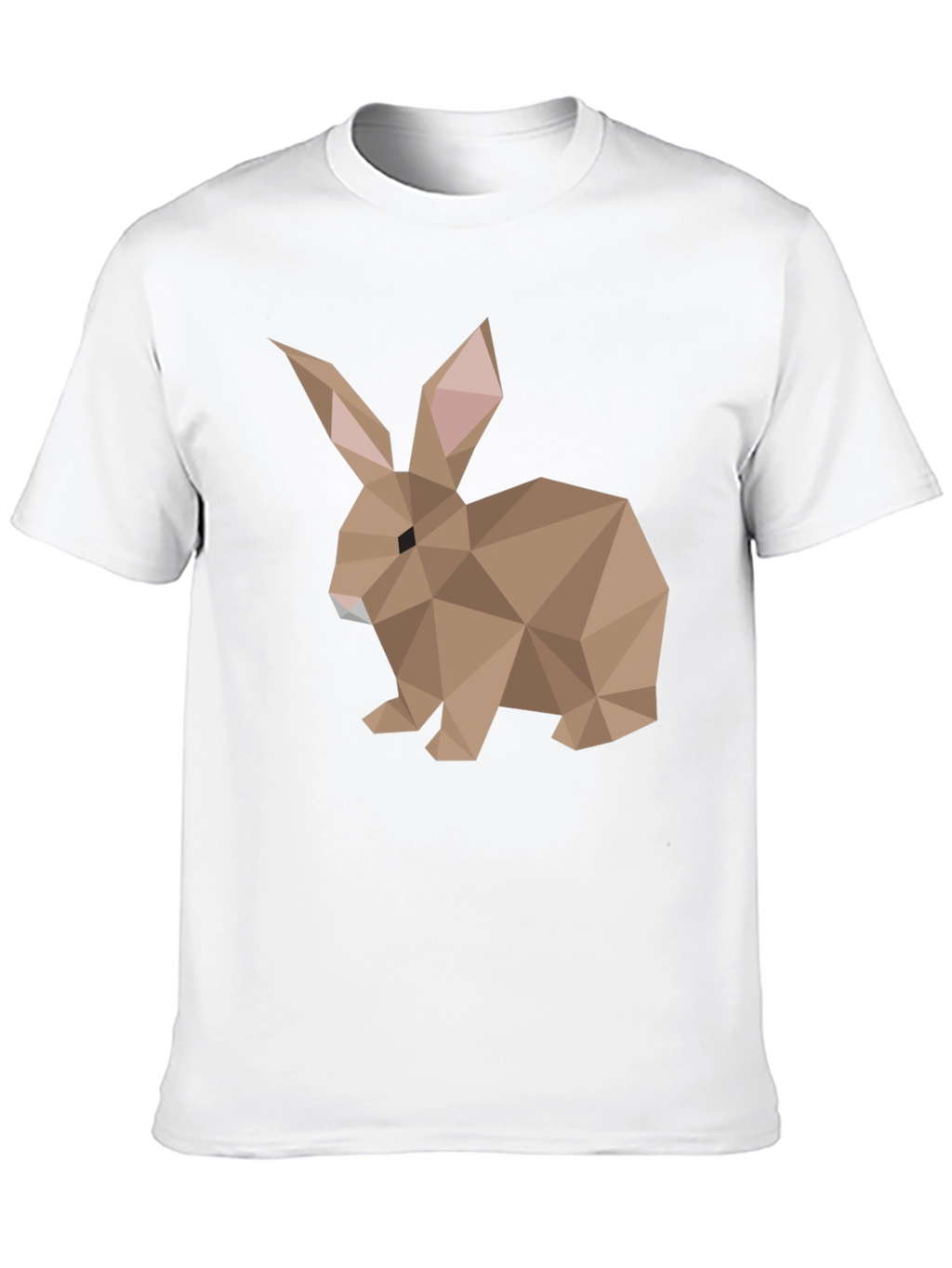 Geometric Rabbit Graphic Tee - Soft Cotton Blend