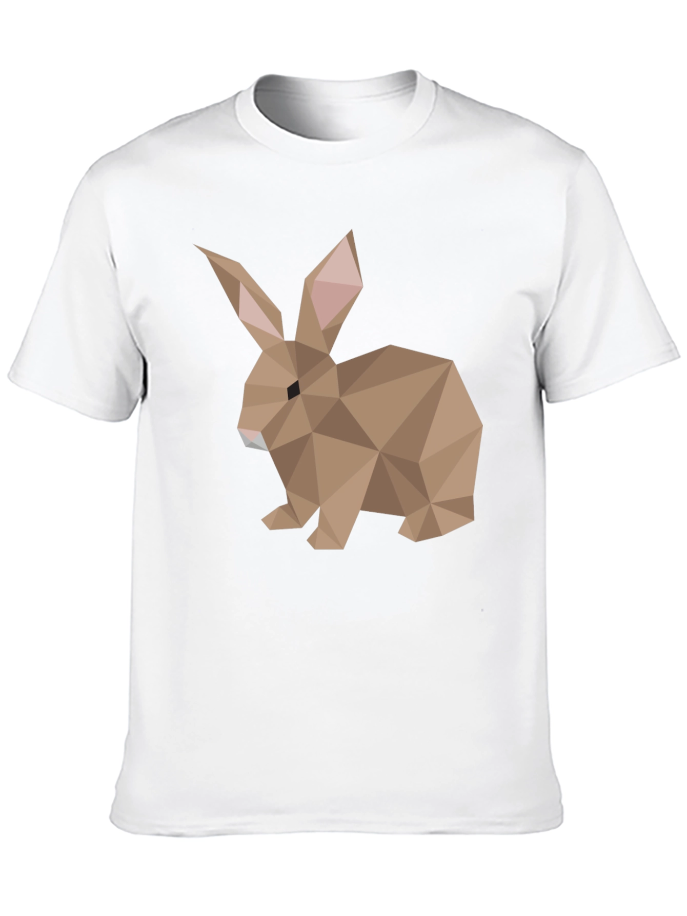 Geometric Rabbit Graphic Tee - Soft Cotton Blend