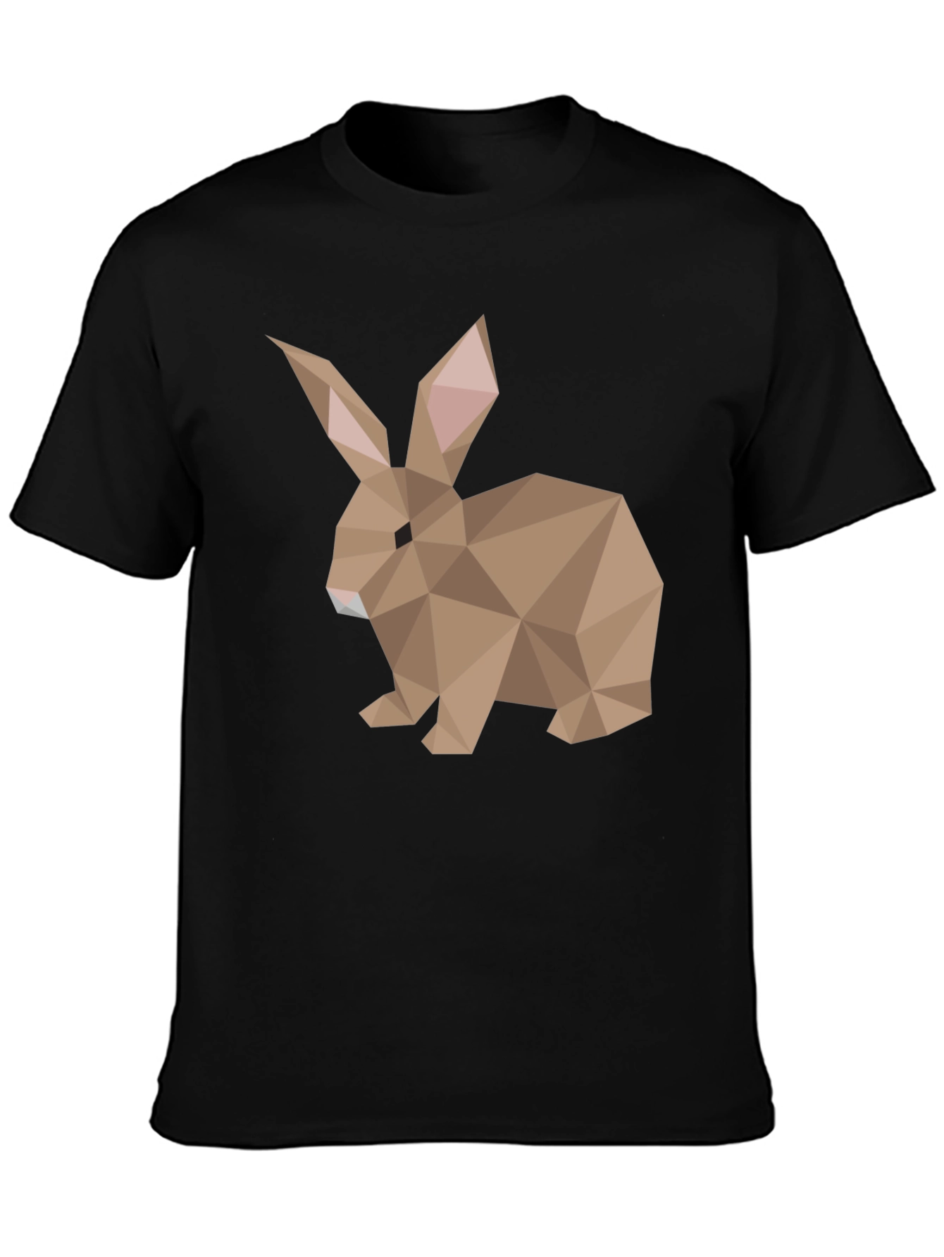 Geometric Rabbit Graphic Tee - Soft Cotton Blend
