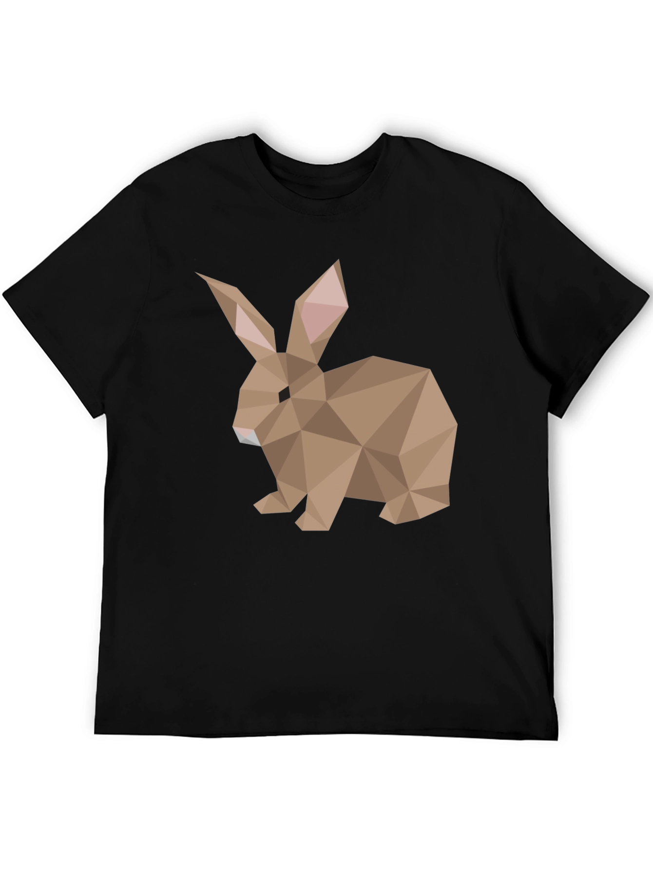 Geometric Rabbit Graphic Tee - Soft Cotton Blend