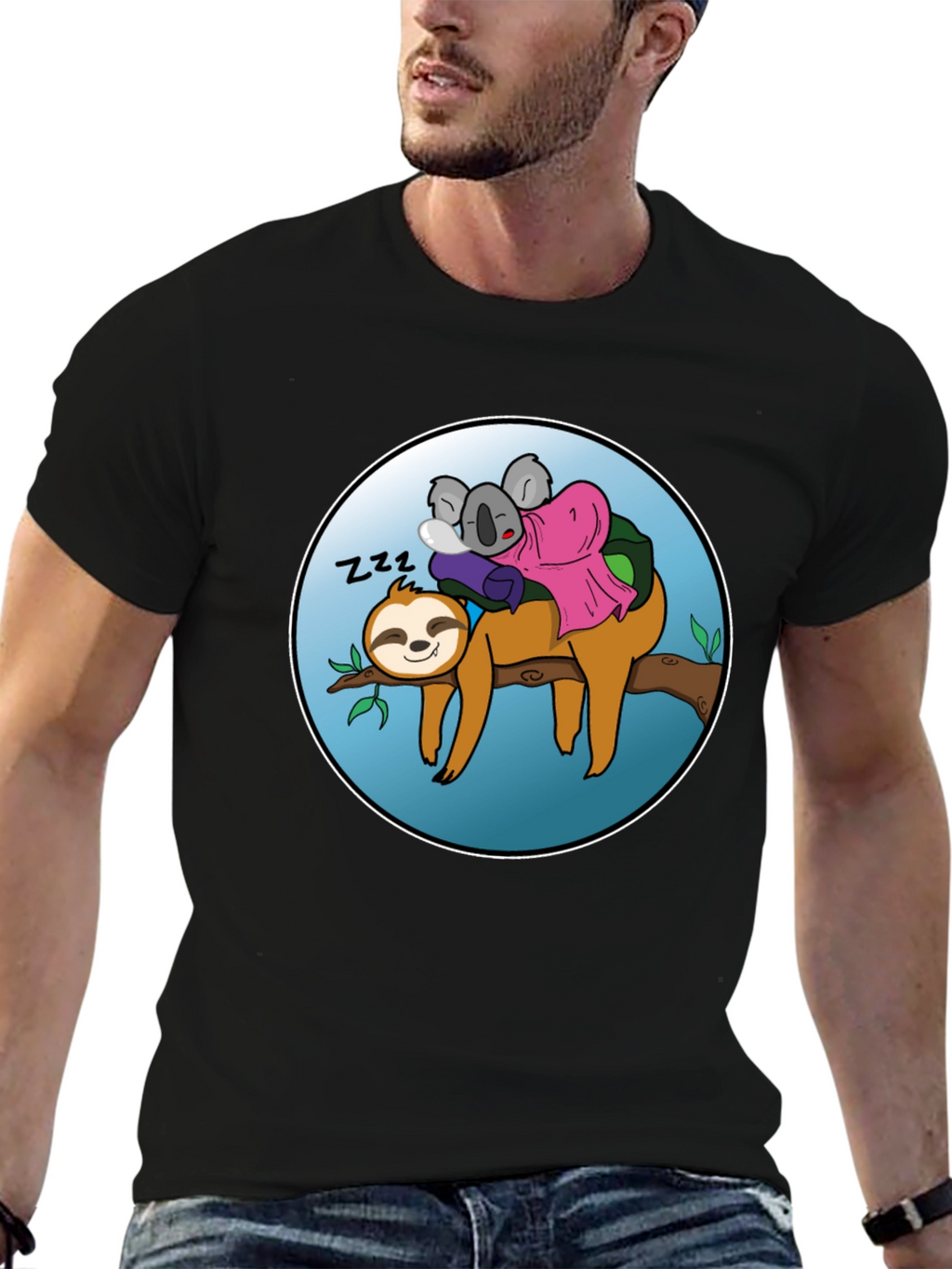 Sloth & Koala Nap Buddies Graphic T-Shirt