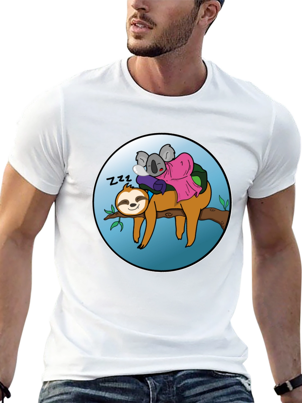 Sloth & Koala Nap Buddies Graphic T-Shirt