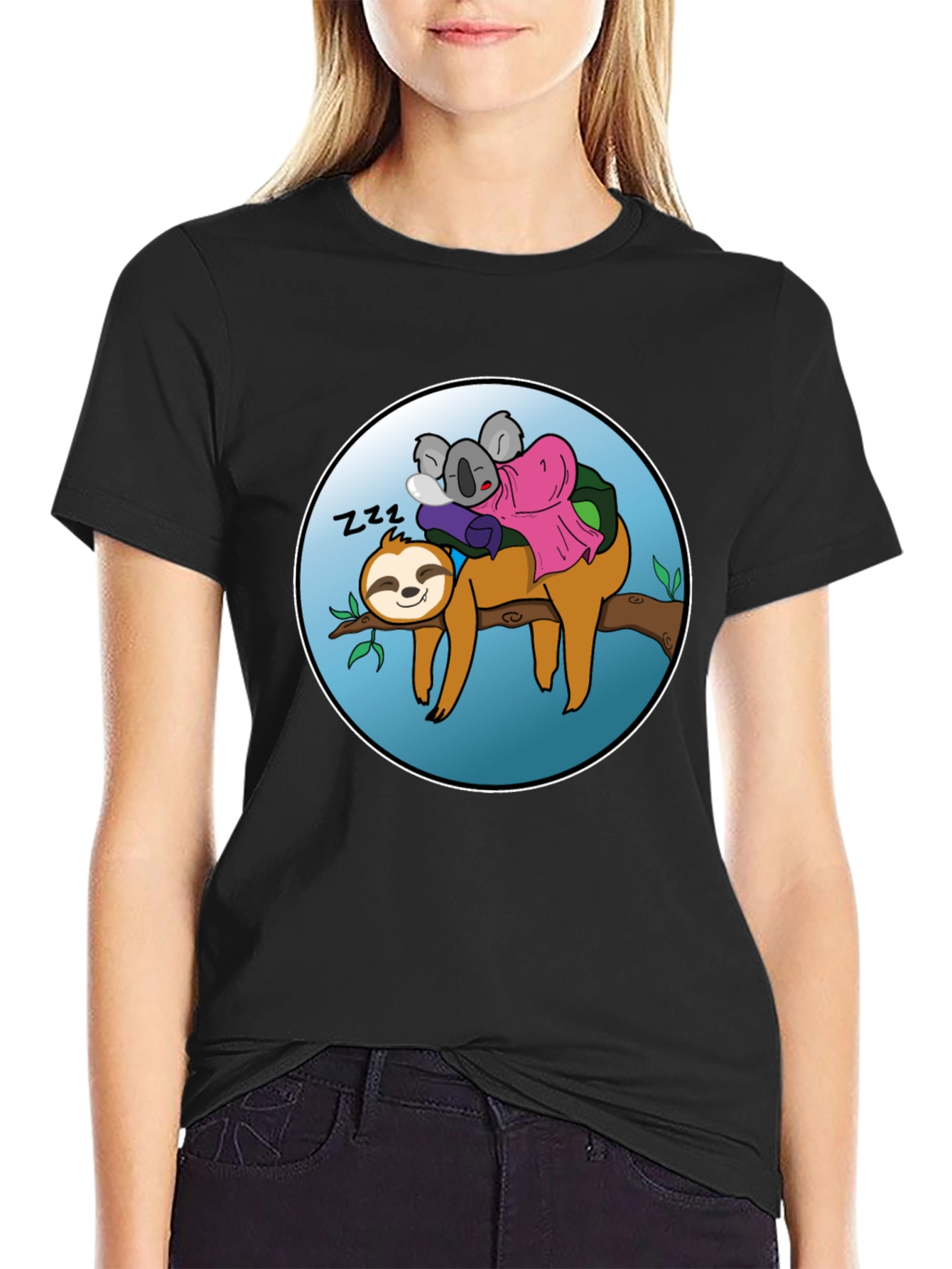 Sloth & Koala Nap Buddies Graphic T-Shirt