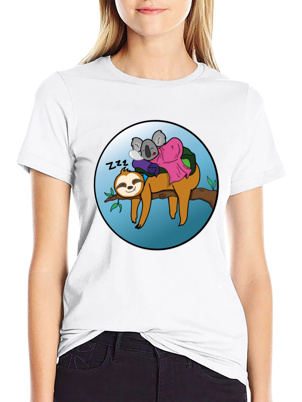 Sloth & Koala Nap Buddies Graphic T-Shirt