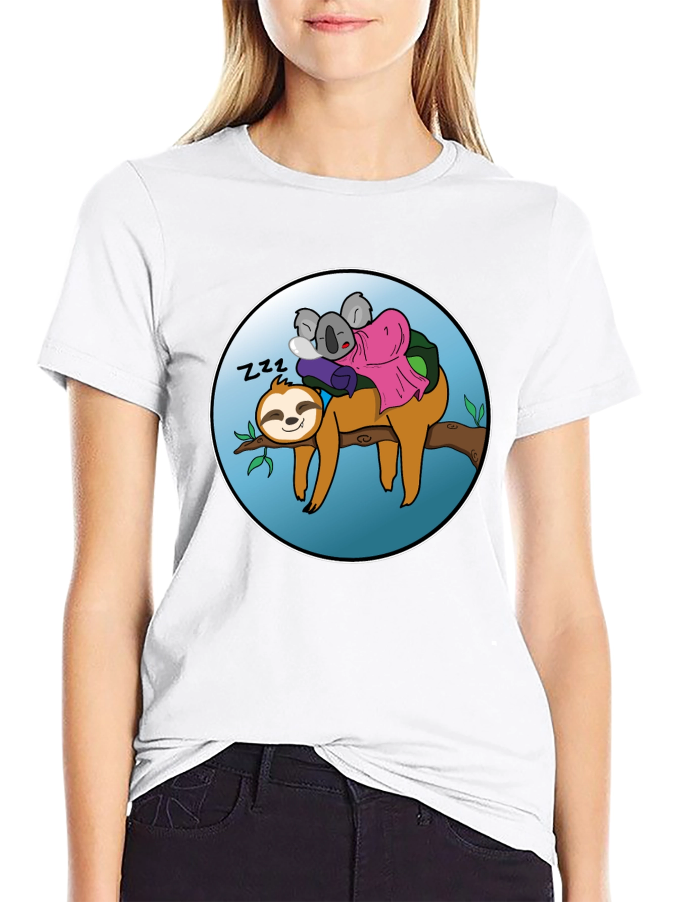 Sloth & Koala Nap Buddies Graphic T-Shirt