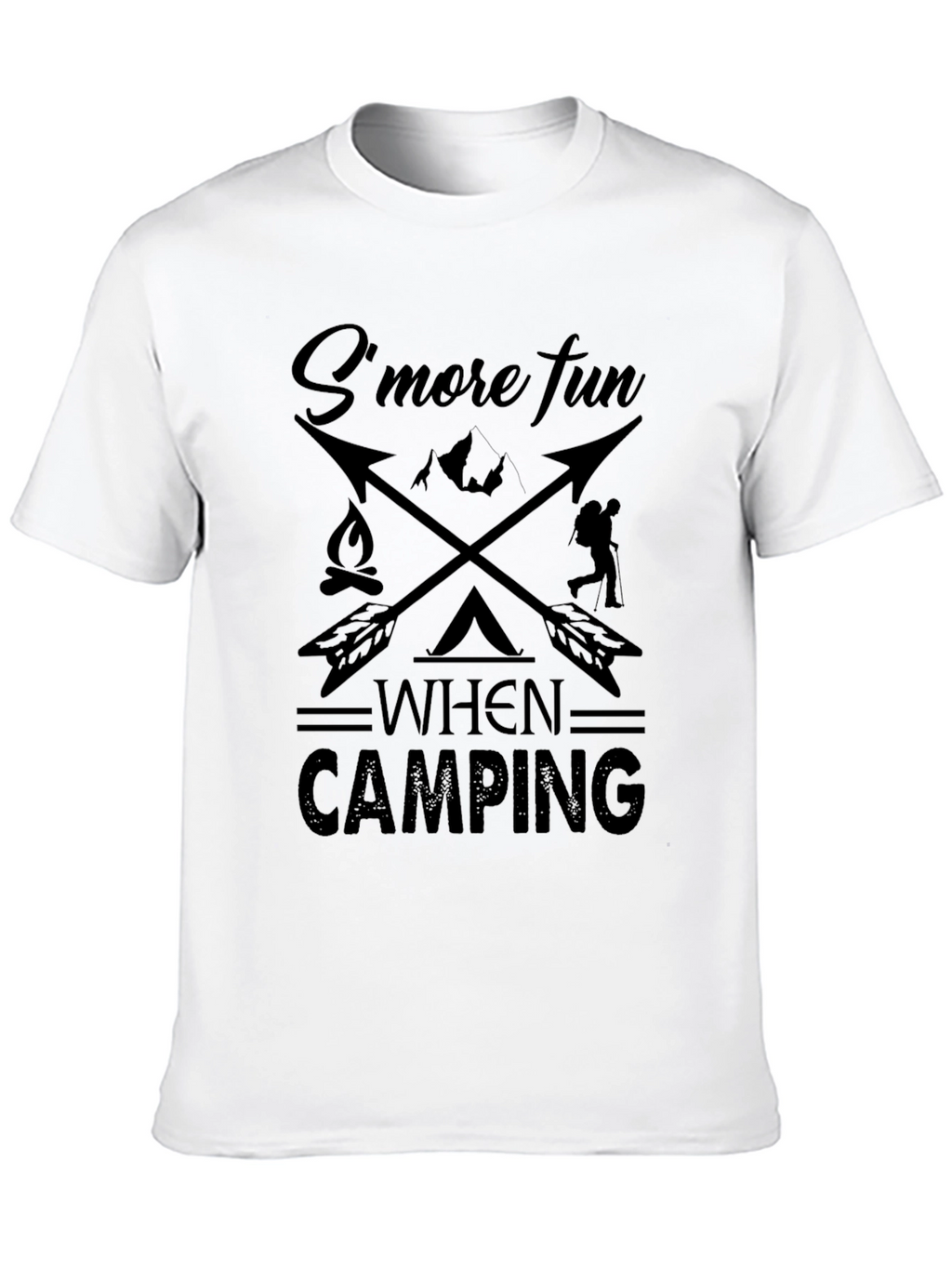 Smore Fun Camping Black Graphic Tee