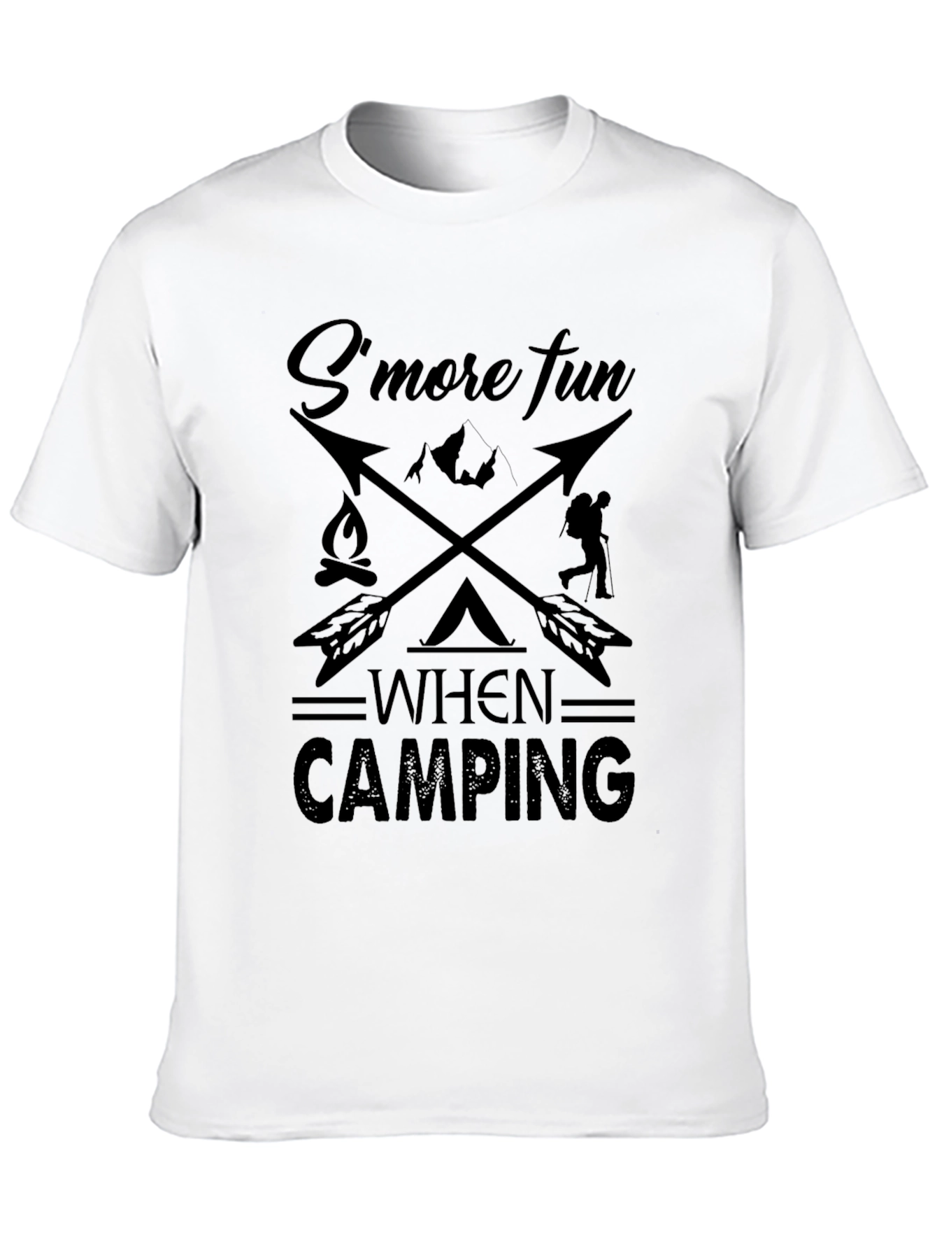 Smore Fun Camping Black Graphic Tee
