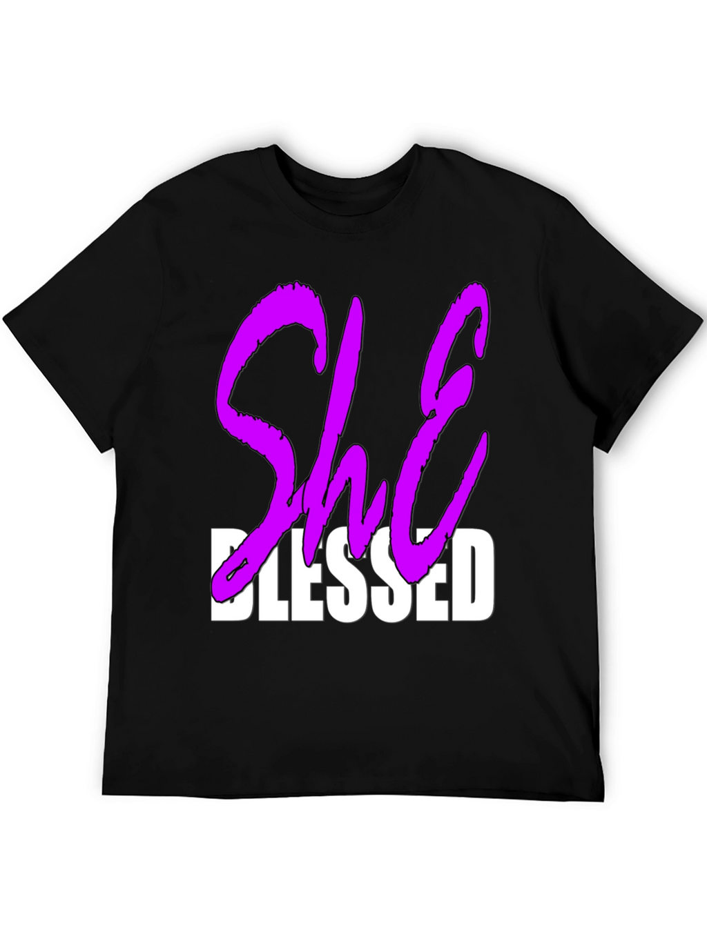 She Blessed Graphic T-Shirt - Black