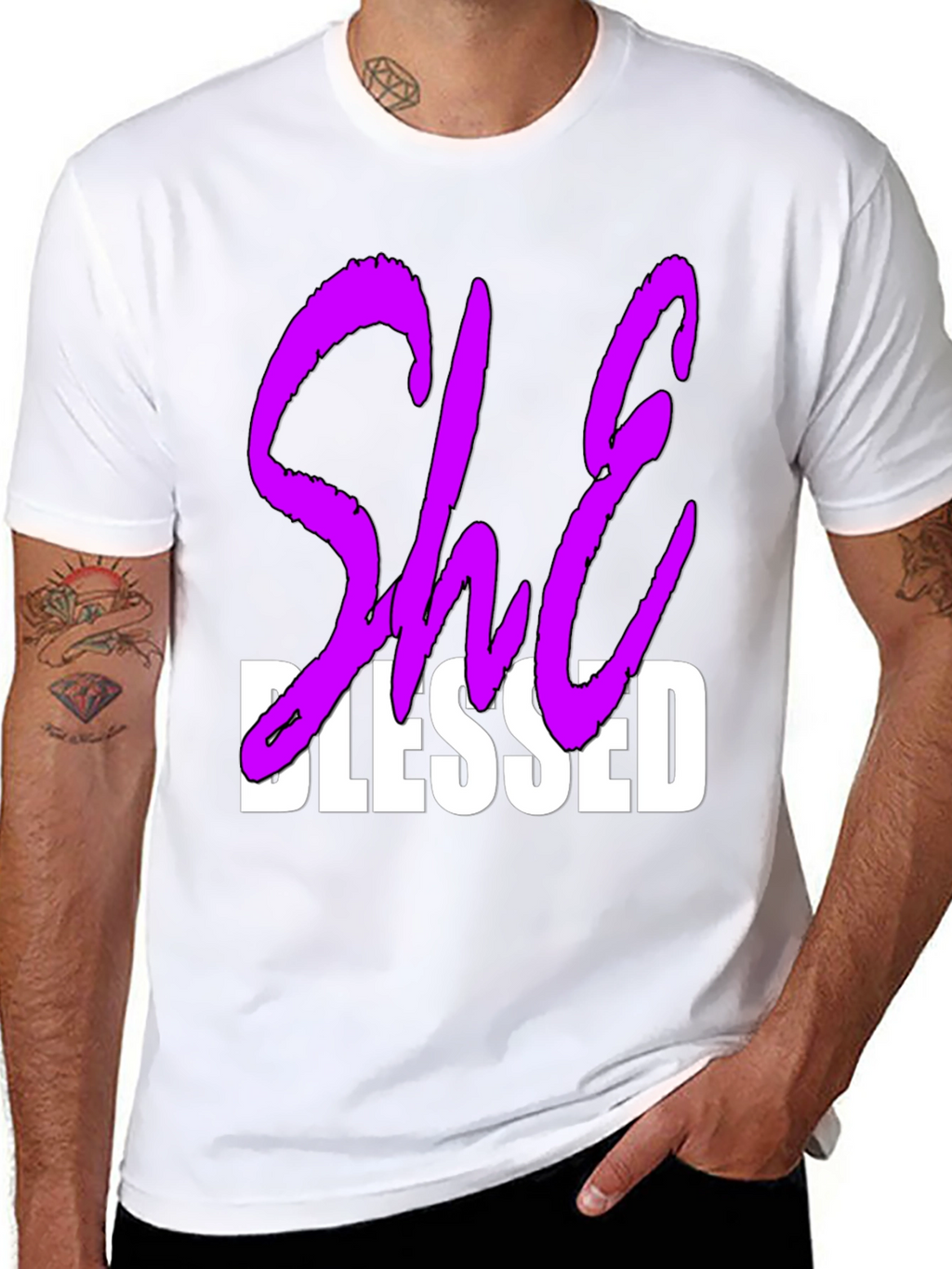 She Blessed Graphic T-Shirt - Black
