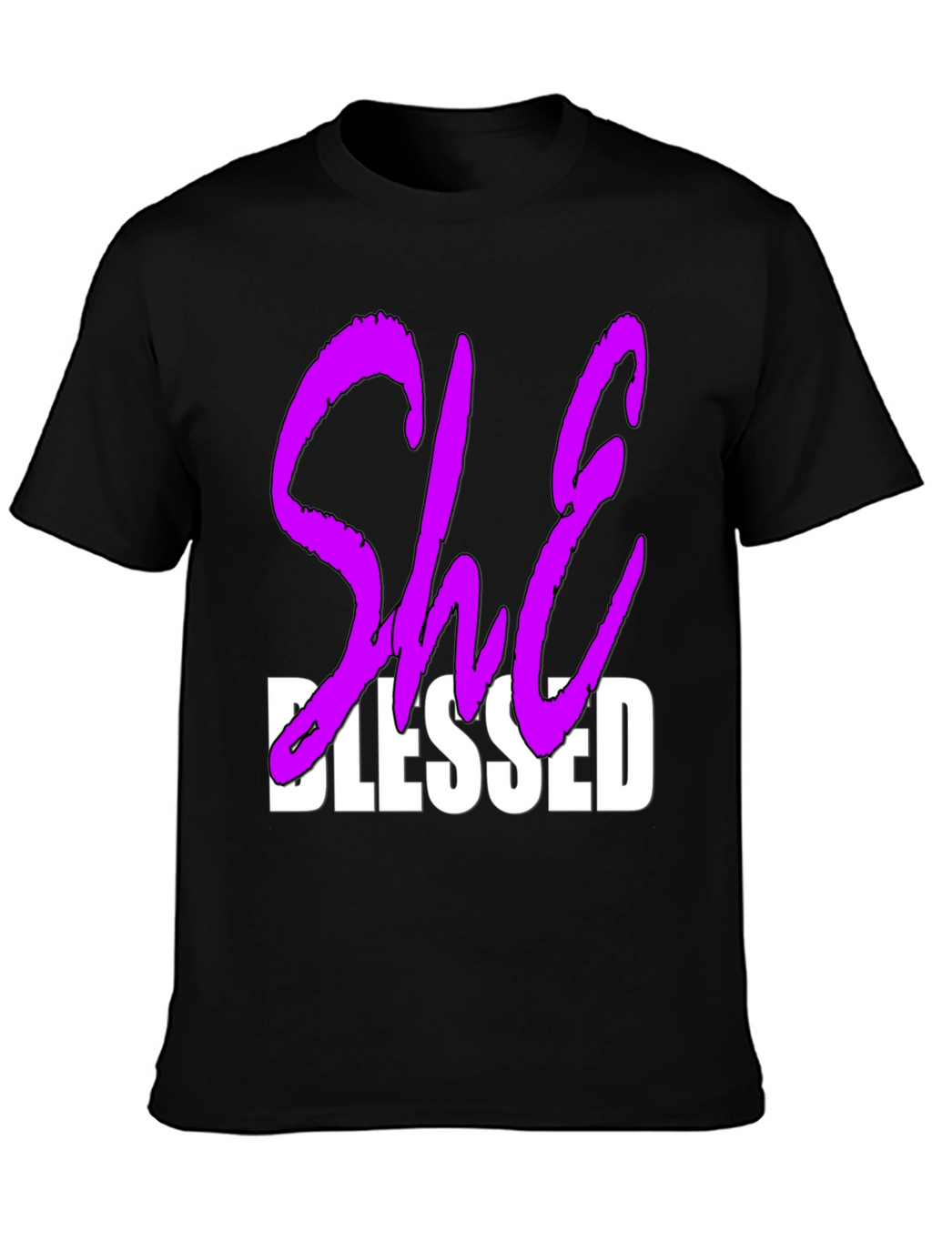 She Blessed Graphic T-Shirt - Black