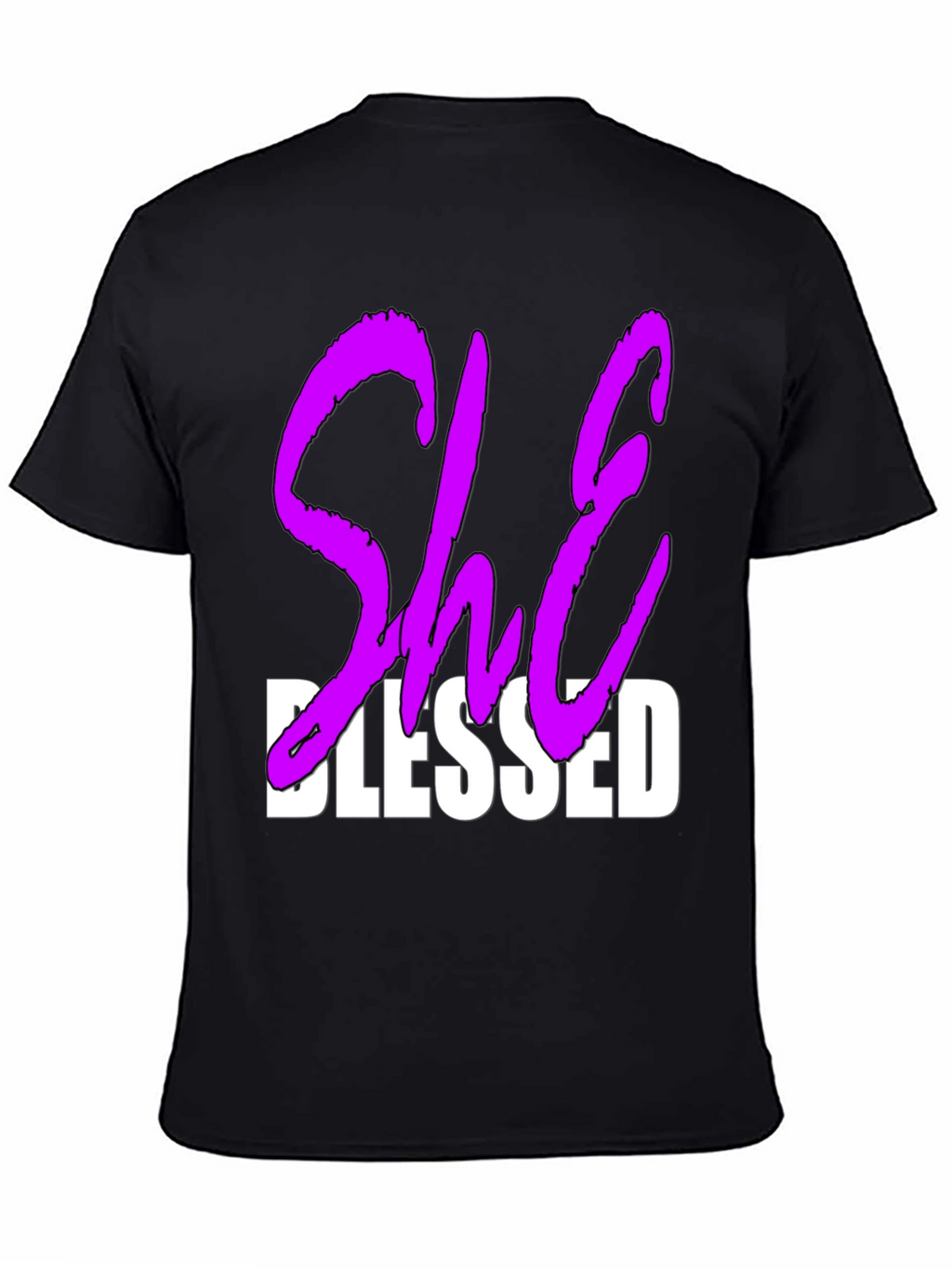 She Blessed Graphic T-Shirt - Black
