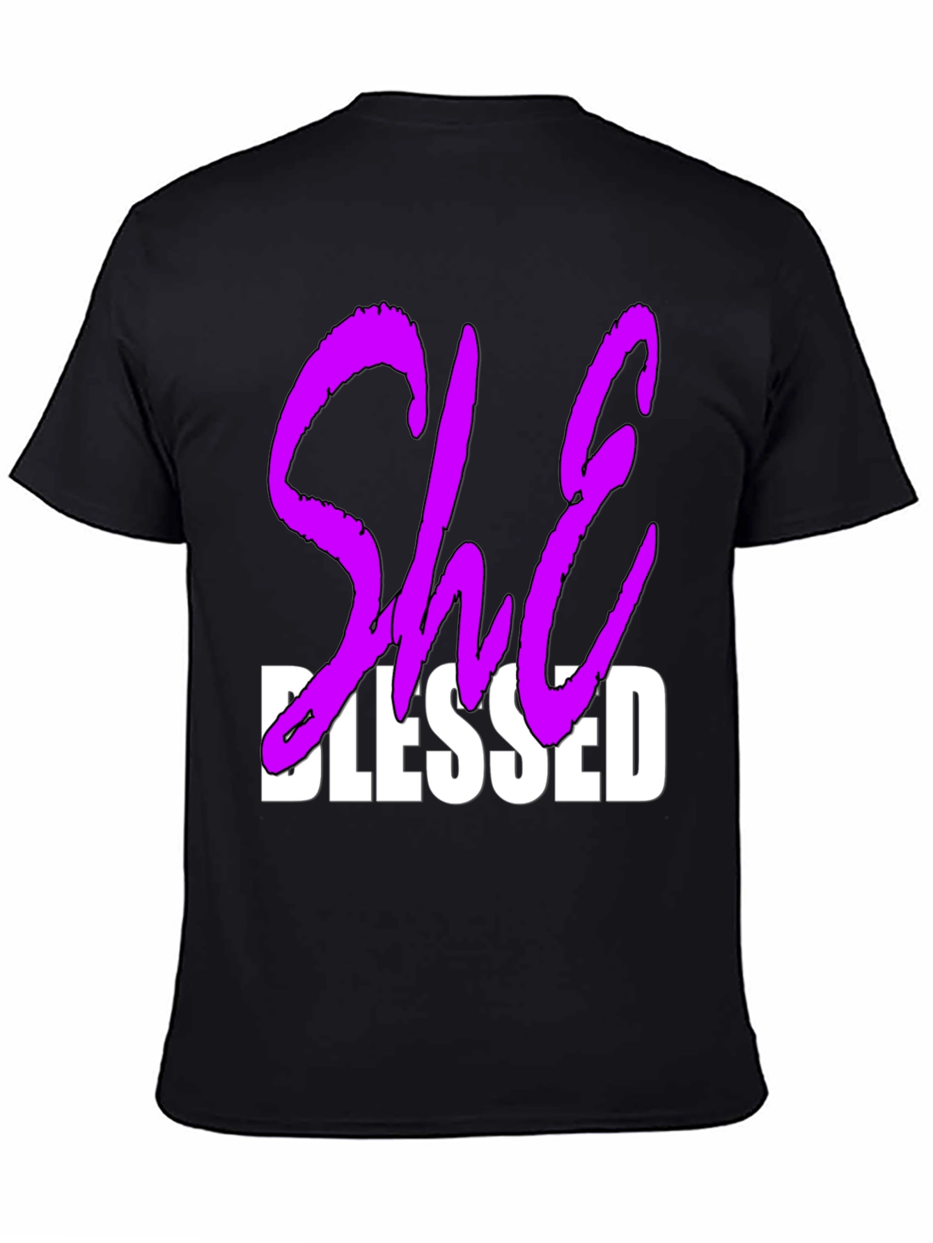 She Blessed Graphic T-Shirt - Black