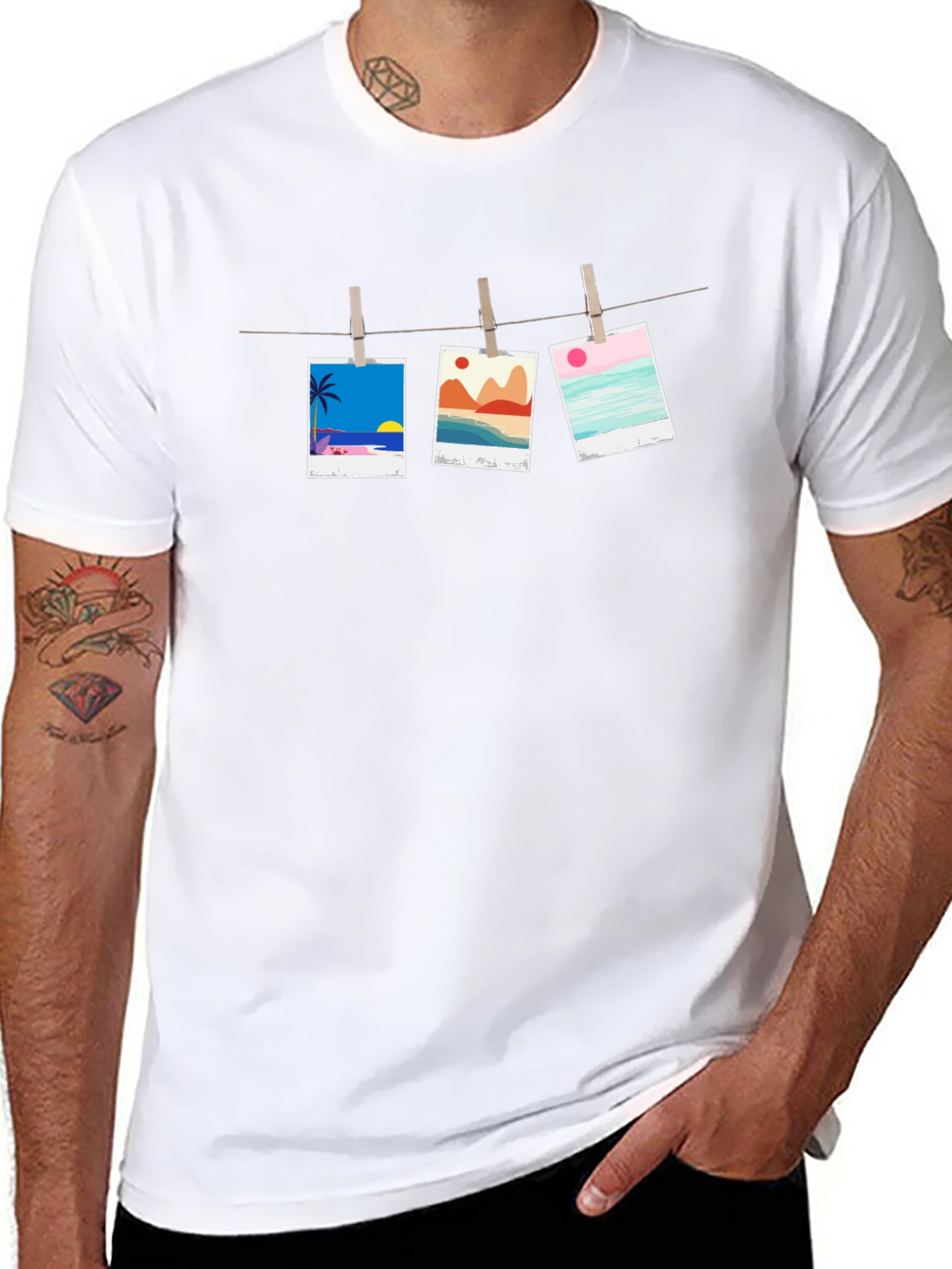 Hanging Photo T-Shirt - Beach Vibes