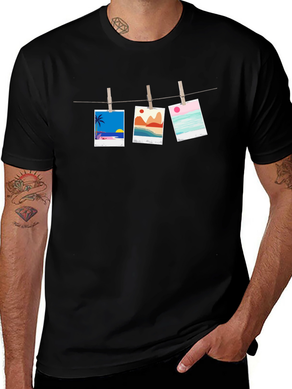 Hanging Photo T-Shirt - Beach Vibes