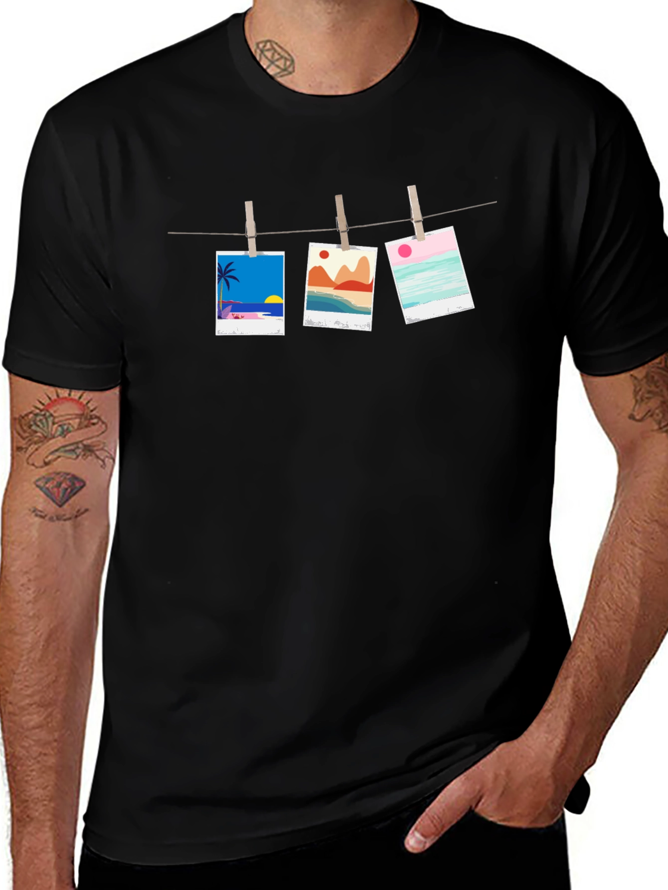 Hanging Photo T-Shirt - Beach Vibes