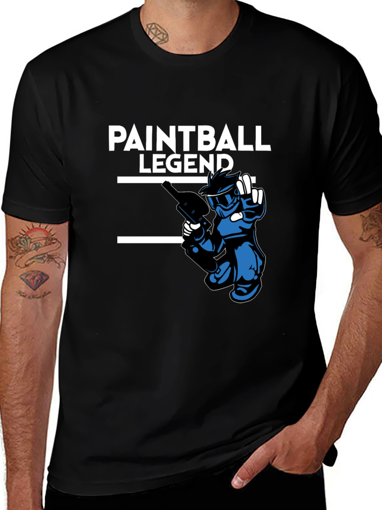 Paintball Legend Black Graphic Tee