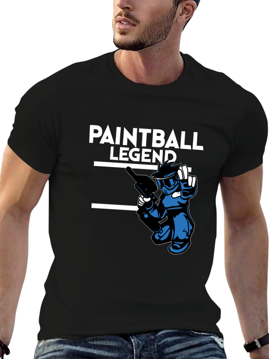 Paintball Legend Black Graphic Tee