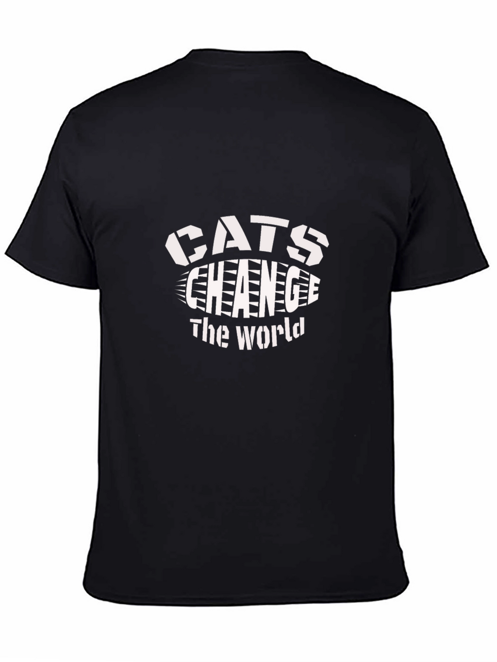 Cats Change The World Black Graphic Tee