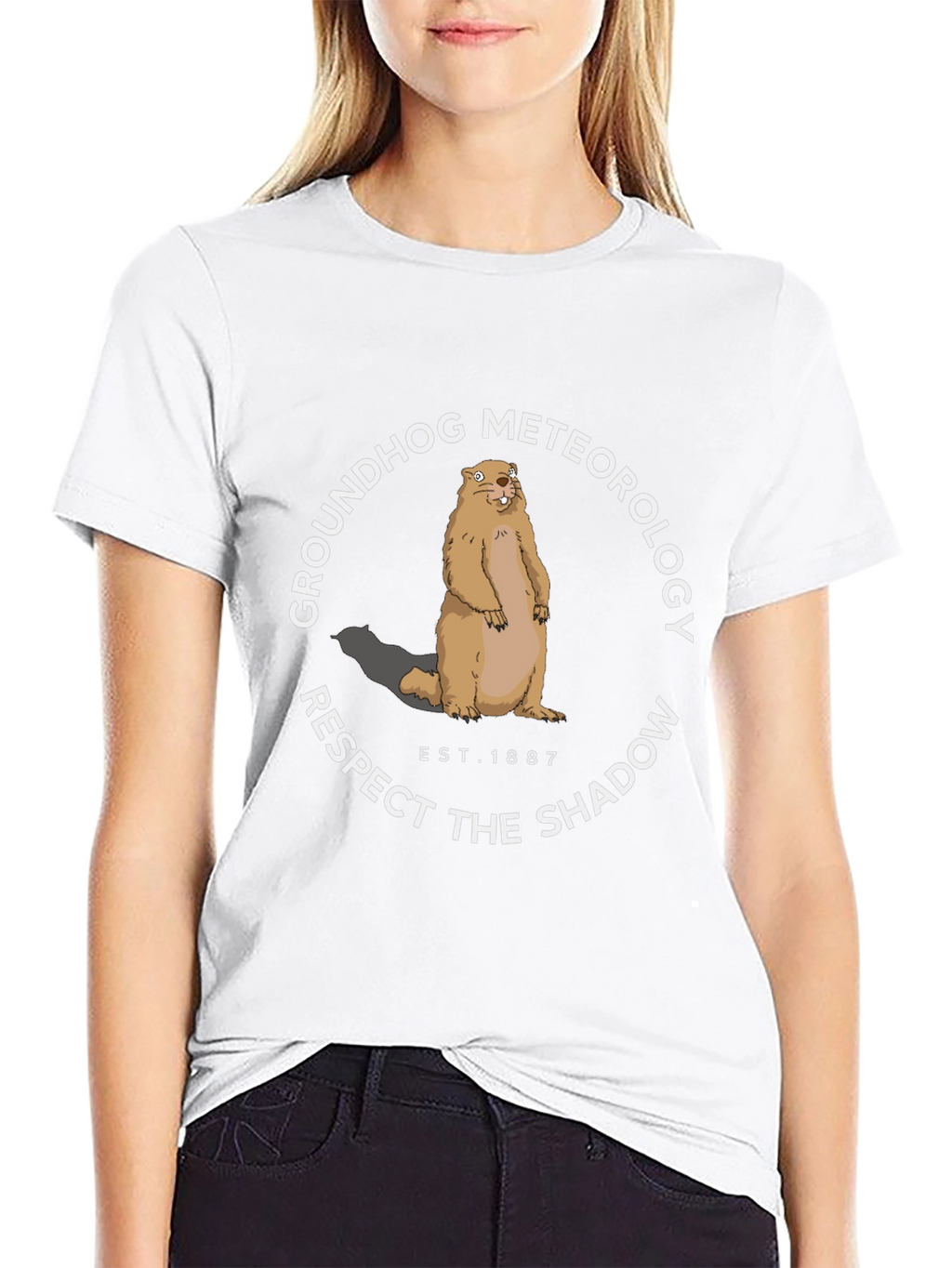 Groundhog Meteorology Respect the Shadow Graphic Tee