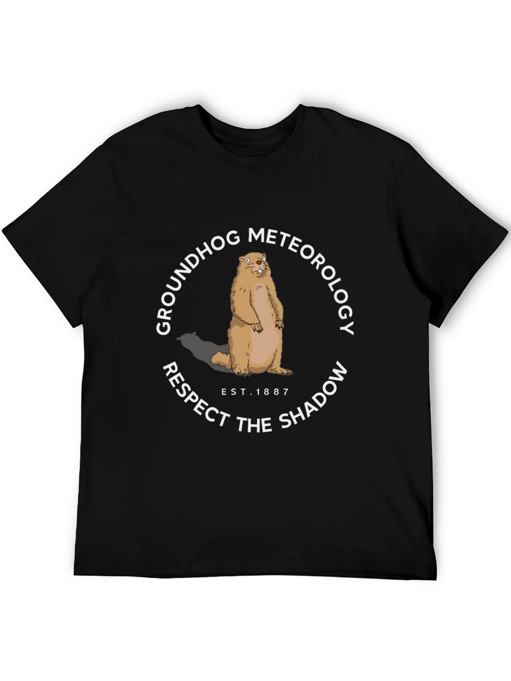 Groundhog Meteorology Respect the Shadow Graphic Tee