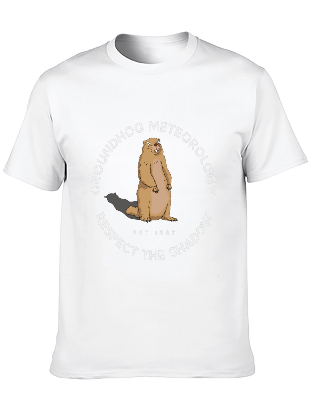 Groundhog Meteorology Respect the Shadow Graphic Tee