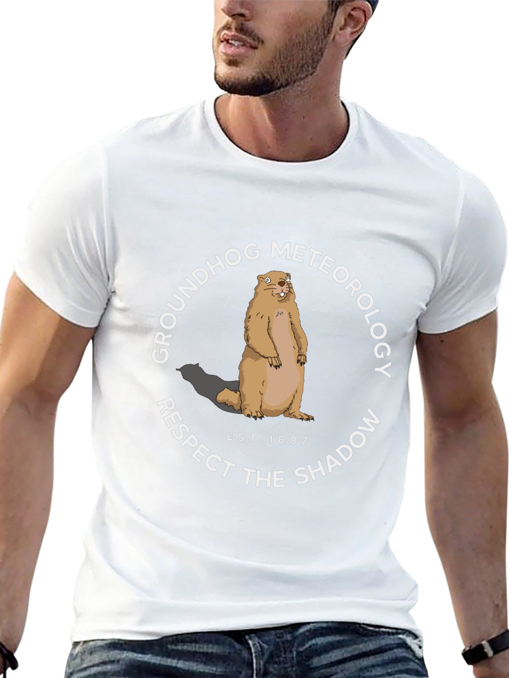 Groundhog Meteorology Respect the Shadow Graphic Tee