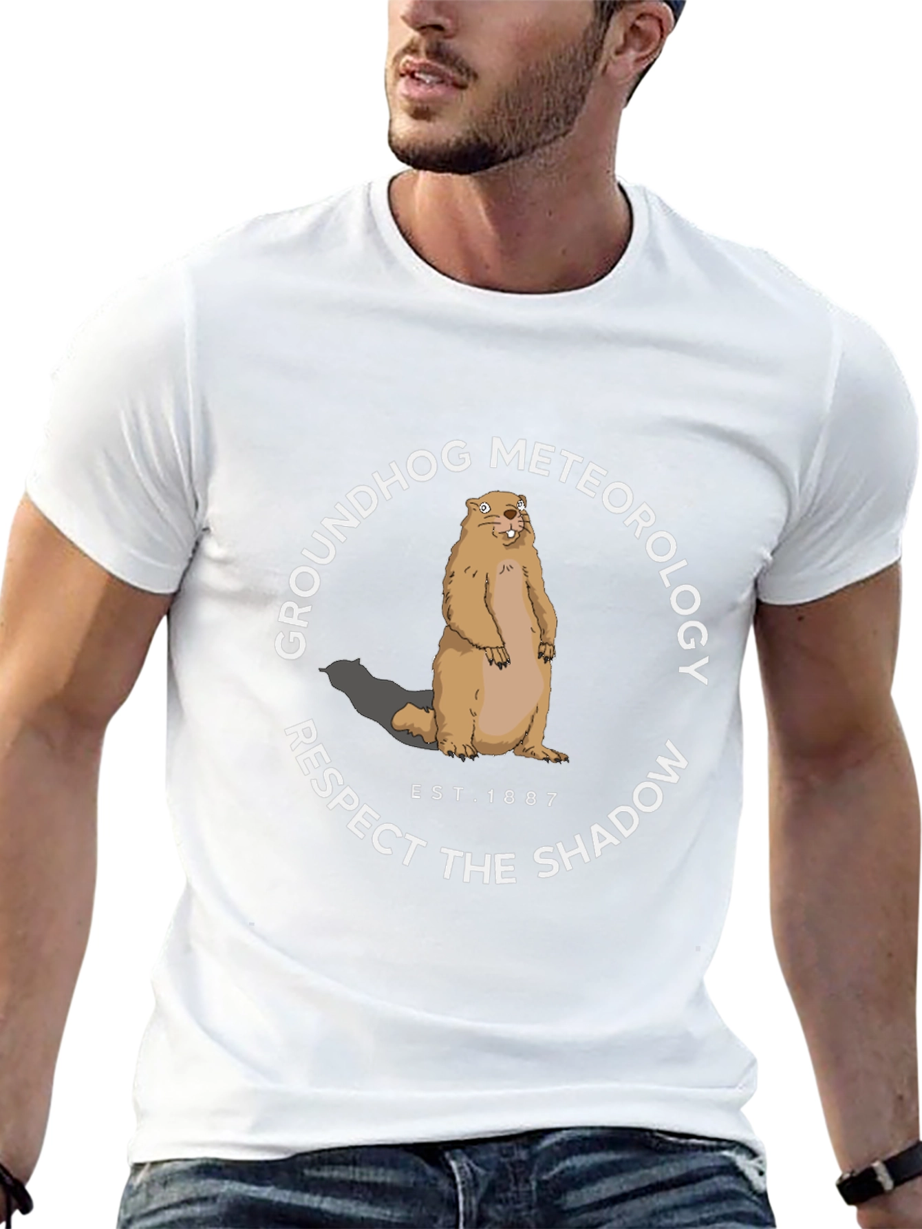 Groundhog Meteorology Respect the Shadow Graphic Tee