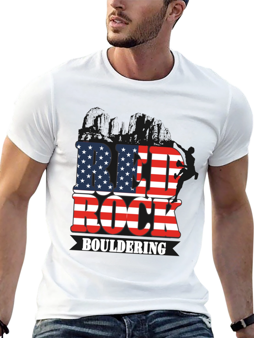 Red Rock Bouldering Patriotic T-Shirt
