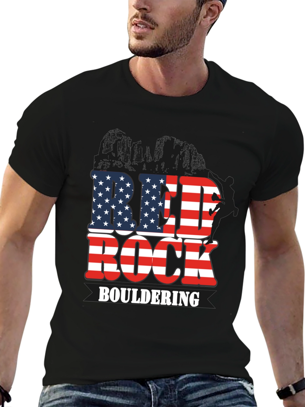 Red Rock Bouldering Patriotic T-Shirt
